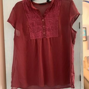 Apostrophe Burgundy Blouse